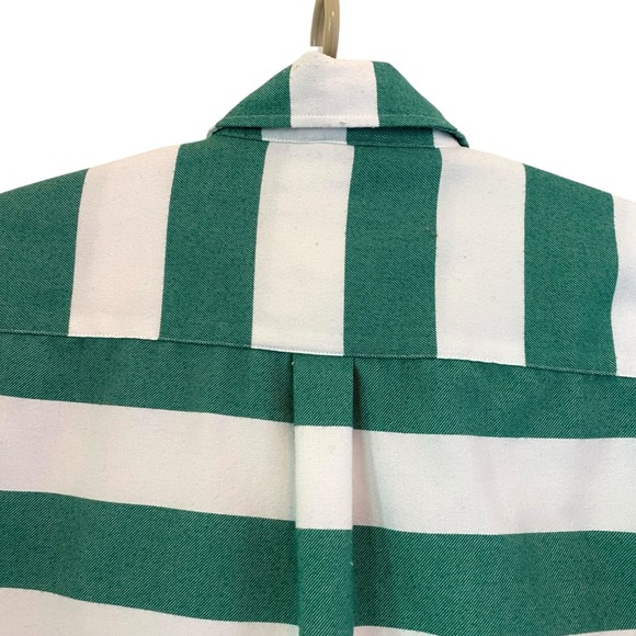 Dixxon Flannel Company The Rebel Striped Button Up Shirt Green White Men's Small - Picture 7 of 16